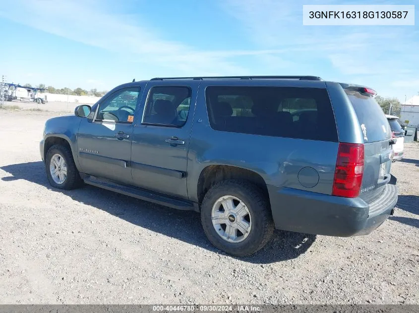 2008 Chevrolet Suburban 1500 Lt VIN: 3GNFK16318G130587 Lot: 40446780