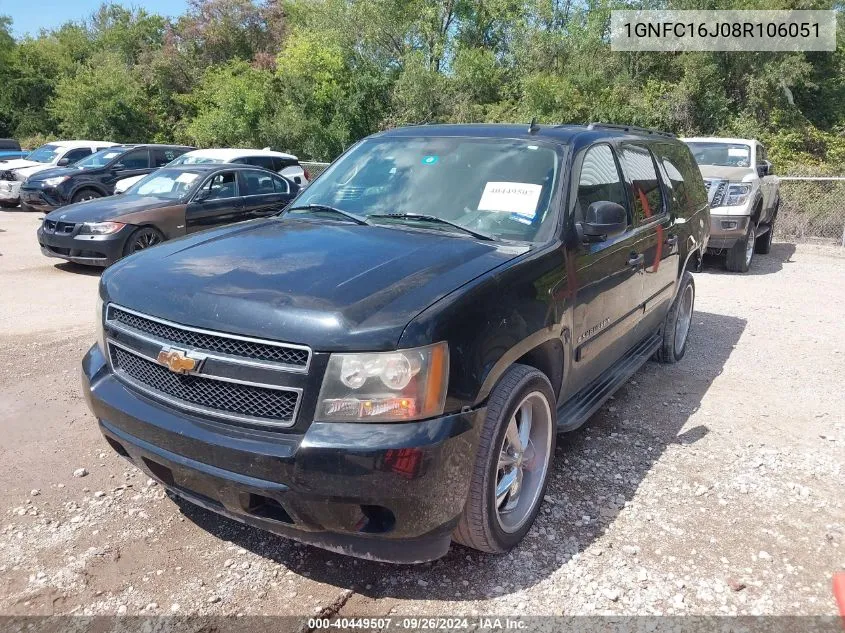 2008 Chevrolet Suburban 1500 Ls VIN: 1GNFC16J08R106051 Lot: 40449507