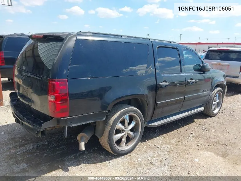 2008 Chevrolet Suburban 1500 Ls VIN: 1GNFC16J08R106051 Lot: 40449507