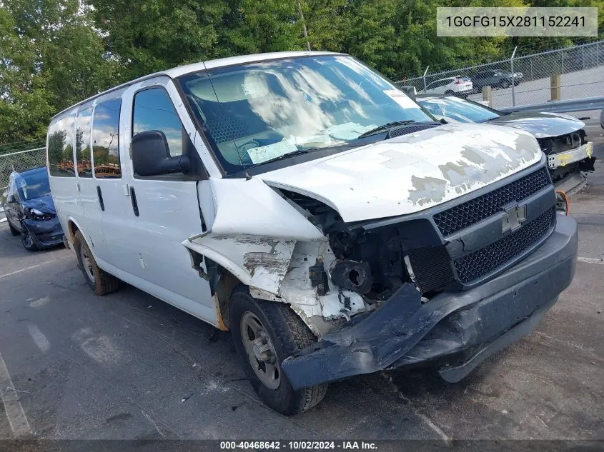 2008 Chevrolet Express Work Van VIN: 1GCFG15X281152241 Lot: 40468642