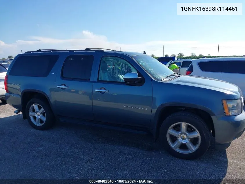 2008 Chevrolet Suburban 1500 Ltz VIN: 1GNFK16398R114461 Lot: 40482540