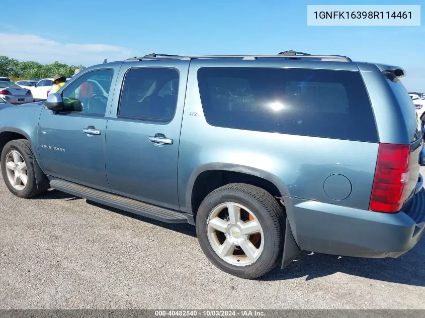 2008 Chevrolet Suburban 1500 Ltz VIN: 1GNFK16398R114461 Lot: 40482540