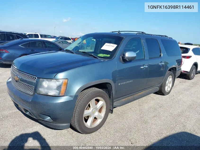 2008 Chevrolet Suburban 1500 Ltz VIN: 1GNFK16398R114461 Lot: 40482540