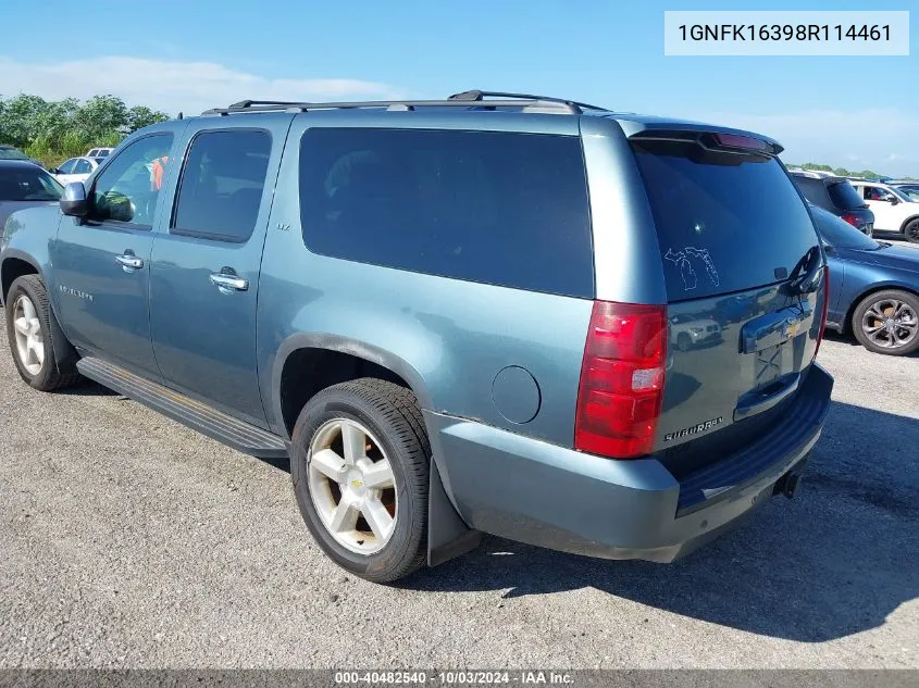 2008 Chevrolet Suburban 1500 Ltz VIN: 1GNFK16398R114461 Lot: 40482540