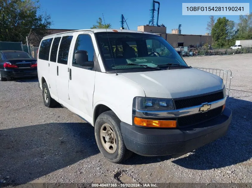 2008 Chevrolet Express Yf7 Upfitter VIN: 1GBFG154281190241 Lot: 40487365