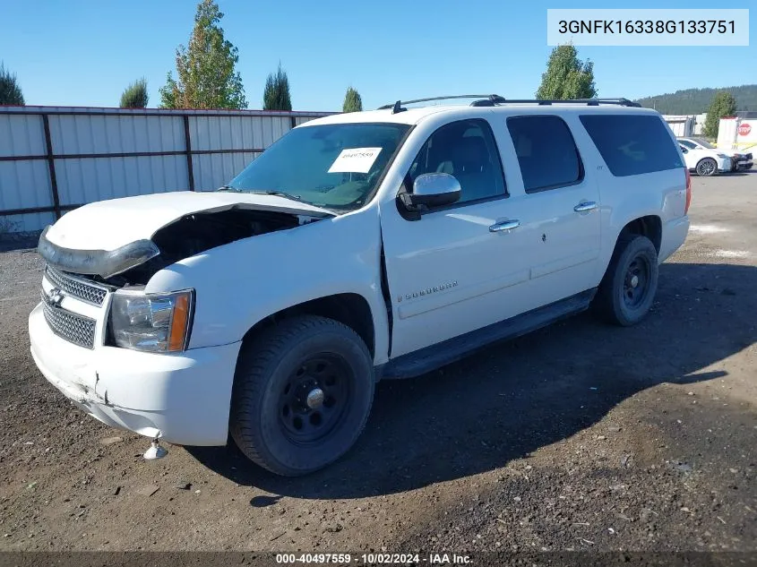 3GNFK16338G133751 2008 Chevrolet Suburban 1500 Ltz