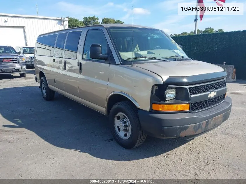 2008 Chevrolet Express Ls VIN: 1GAHG39K981211720 Lot: 40523013