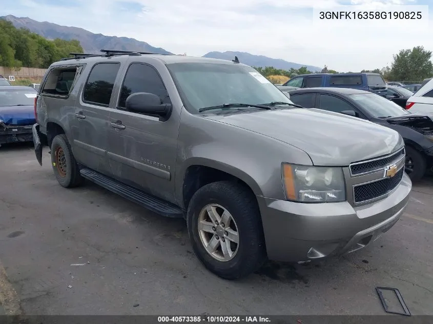 2008 Chevrolet Suburban 1500 Lt VIN: 3GNFK16358G190825 Lot: 40573385