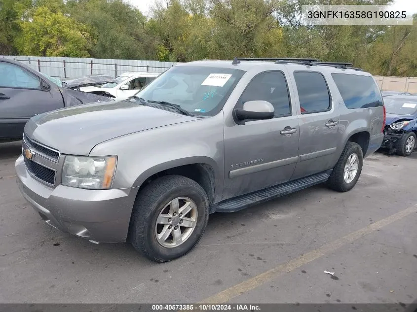 2008 Chevrolet Suburban 1500 Lt VIN: 3GNFK16358G190825 Lot: 40573385