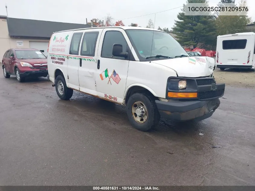 2008 Chevrolet Express Work Van VIN: 1GCGG25C281209576 Lot: 40581631