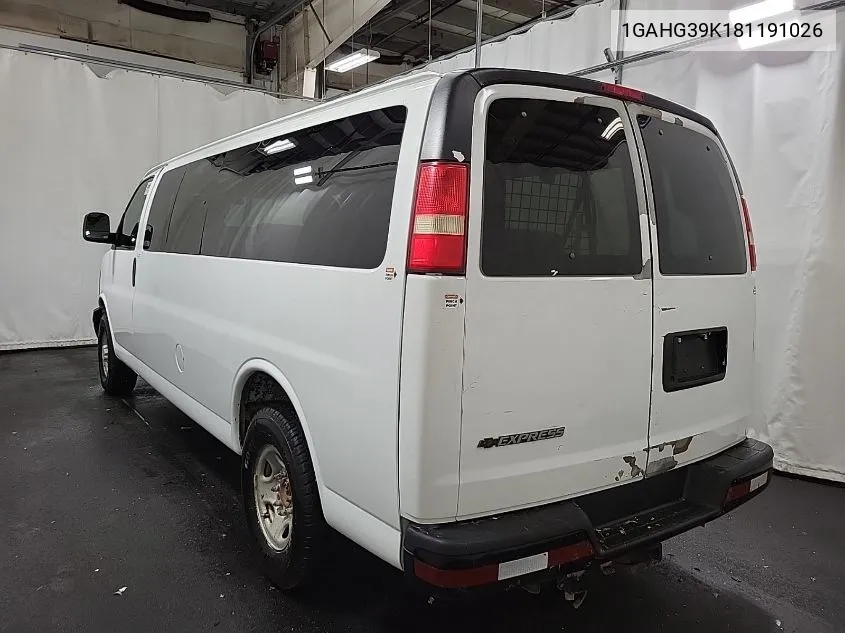 2008 Chevrolet Express Ls VIN: 1GAHG39K181191026 Lot: 40597458