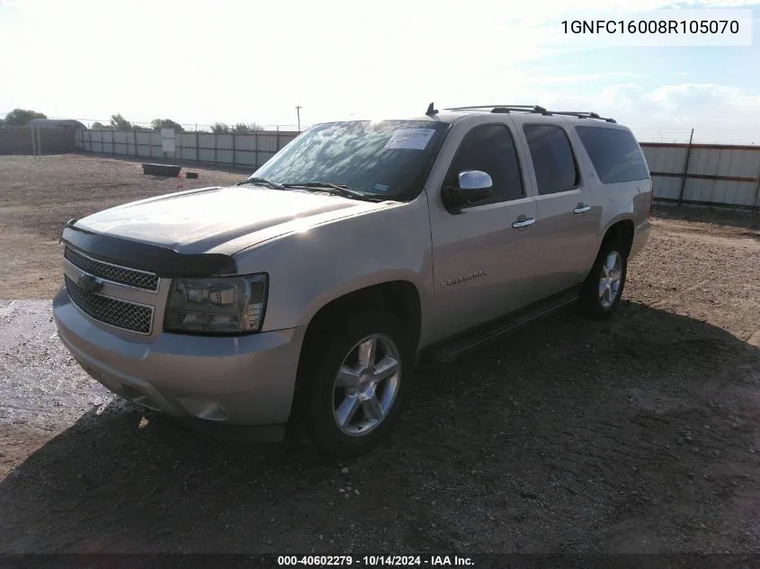 2008 Chevrolet Suburban 1500 Ltz VIN: 1GNFC16008R105070 Lot: 40602279