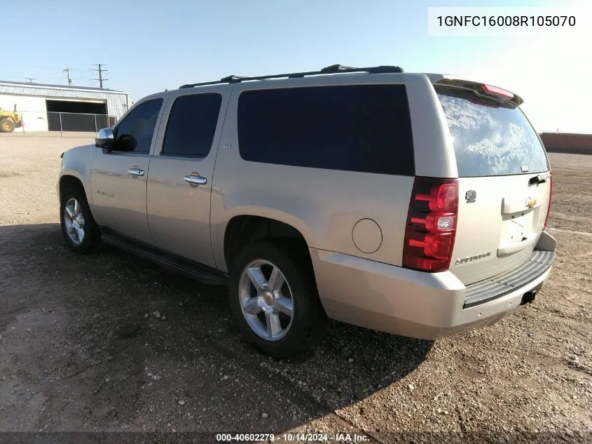 2008 Chevrolet Suburban 1500 Ltz VIN: 1GNFC16008R105070 Lot: 40602279