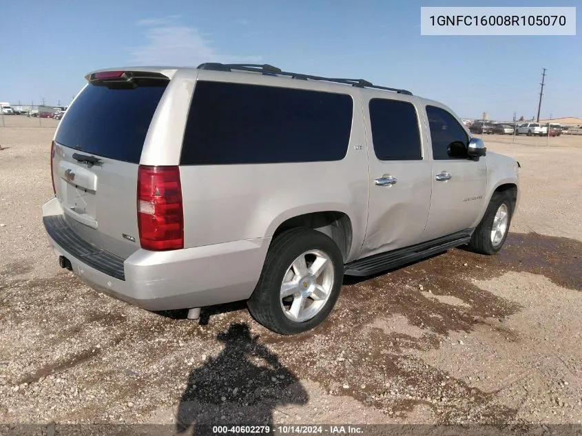 2008 Chevrolet Suburban 1500 Ltz VIN: 1GNFC16008R105070 Lot: 40602279