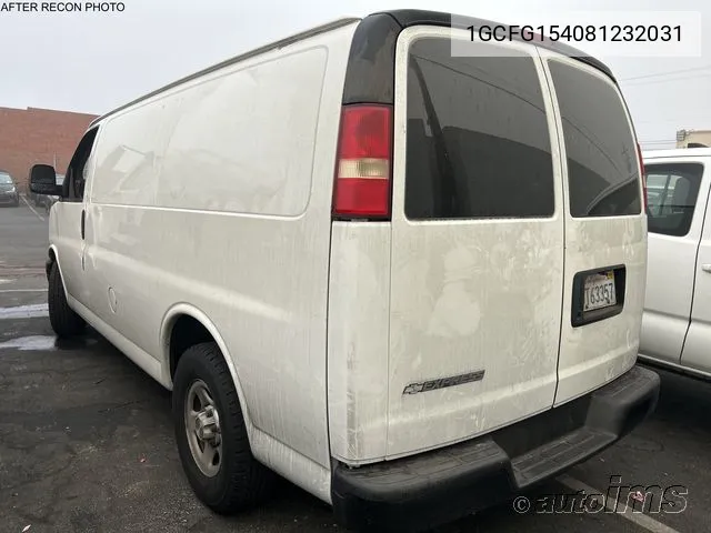 1GCFG154081232031 2008 Chevrolet Express Work Van