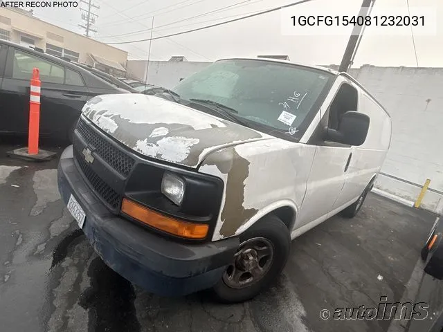 1GCFG154081232031 2008 Chevrolet Express Work Van