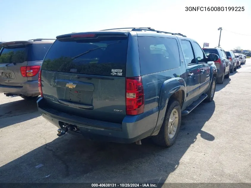 2008 Chevrolet Suburban 1500 Lt VIN: 3GNFC16008G199225 Lot: 40638131