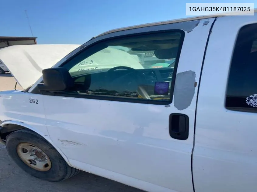 2008 Chevrolet Express Ls VIN: 1GAHG35K481187025 Lot: 40649025