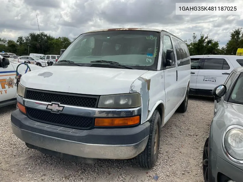 2008 Chevrolet Express Ls VIN: 1GAHG35K481187025 Lot: 40649025