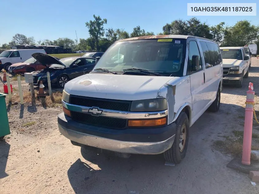 2008 Chevrolet Express Ls VIN: 1GAHG35K481187025 Lot: 40649025