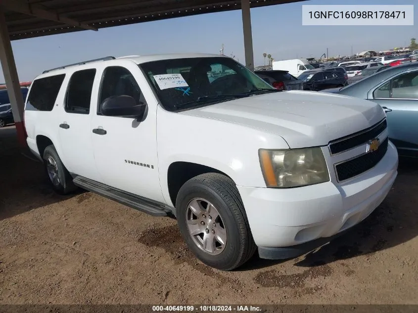 2008 Chevrolet Suburban 1500 Commercial Fleet VIN: 1GNFC16098R178471 Lot: 40649199