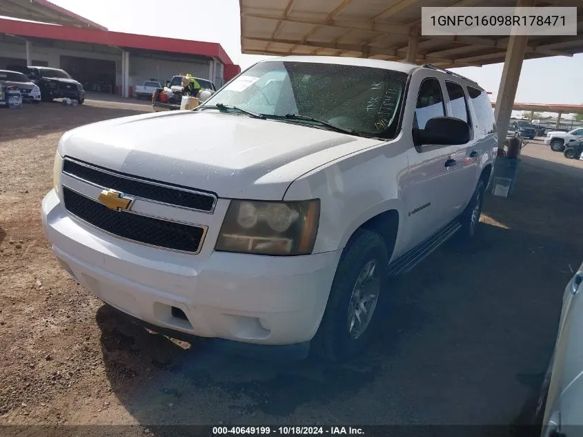 2008 Chevrolet Suburban 1500 Commercial Fleet VIN: 1GNFC16098R178471 Lot: 40649199