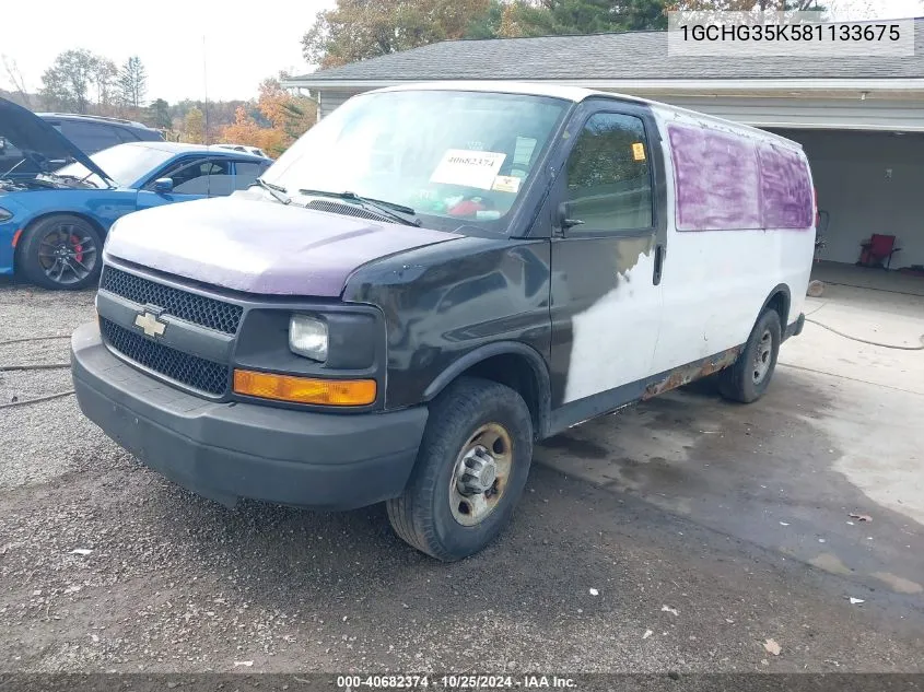 2008 Chevrolet Express Work Van VIN: 1GCHG35K581133675 Lot: 40682374