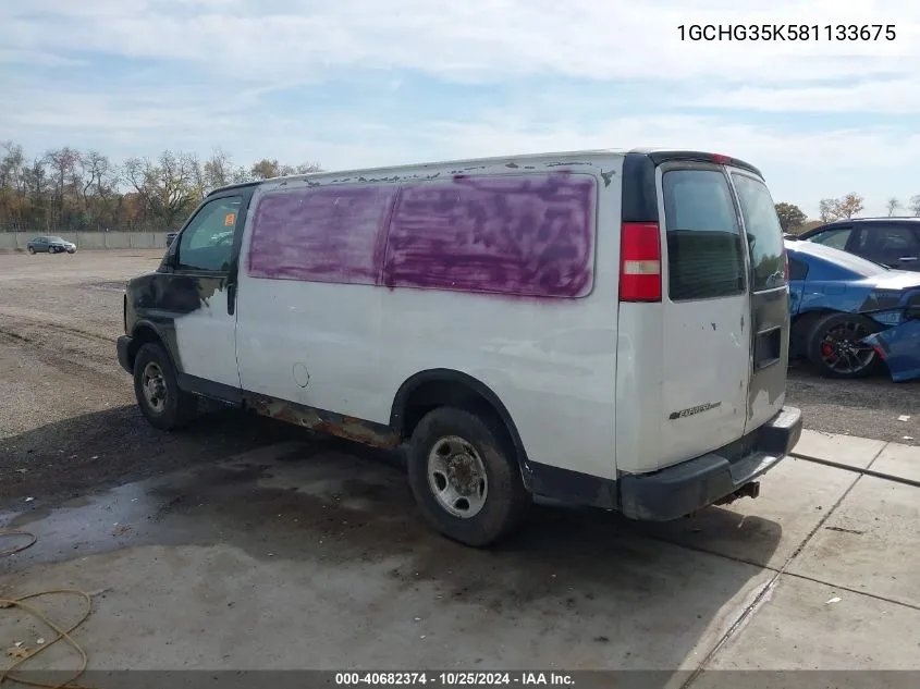 2008 Chevrolet Express Work Van VIN: 1GCHG35K581133675 Lot: 40682374