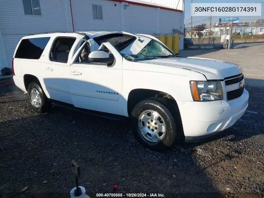 3GNFC16028G174391 2008 Chevrolet Suburban 1500 Lt