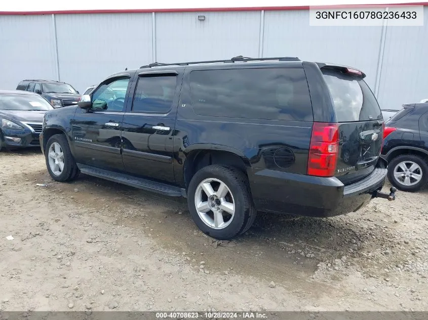 2008 Chevrolet Suburban 1500 Lt VIN: 3GNFC16078G236433 Lot: 40708623