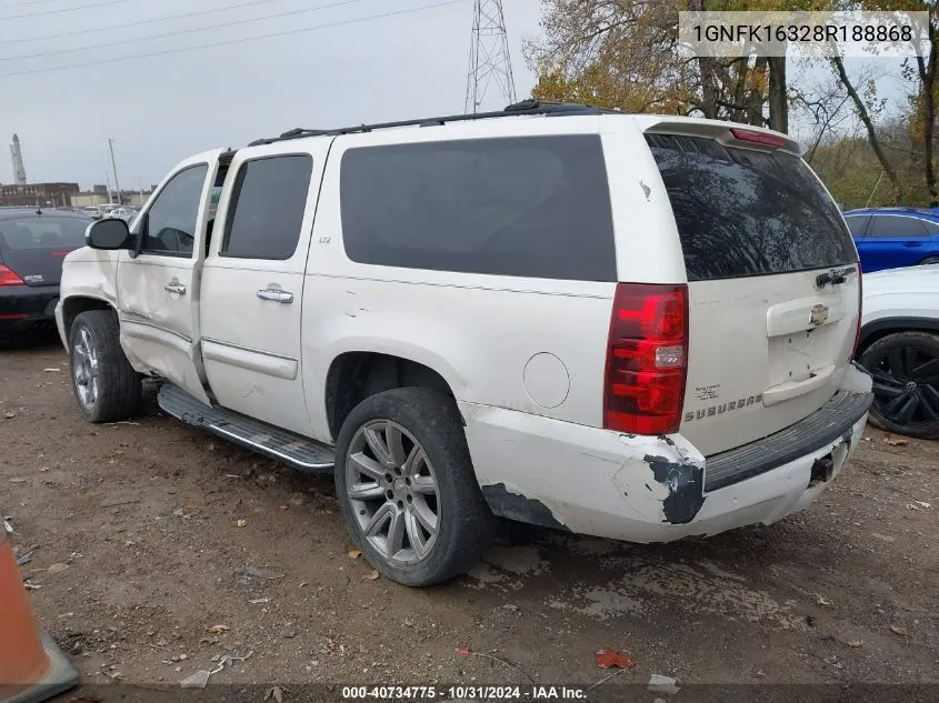 2008 Chevrolet Suburban 1500 Ltz VIN: 1GNFK16328R188868 Lot: 40734775