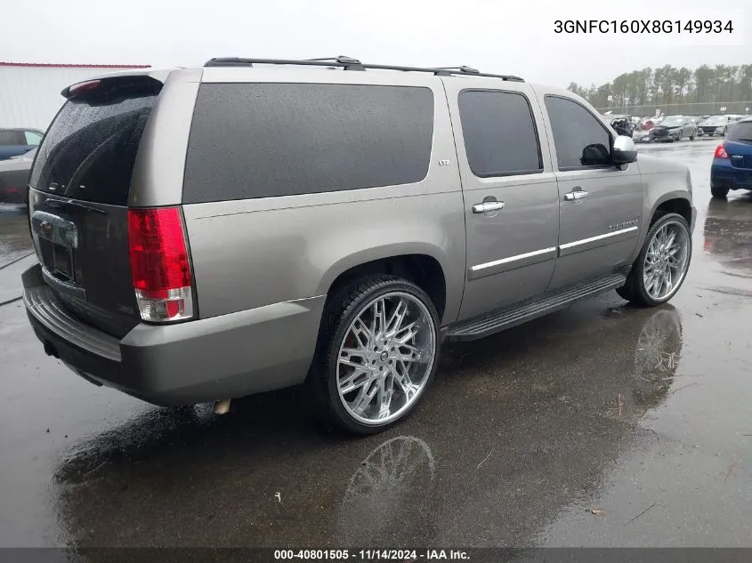 2008 Chevrolet Suburban 1500 Ltz VIN: 3GNFC160X8G149934 Lot: 40801505