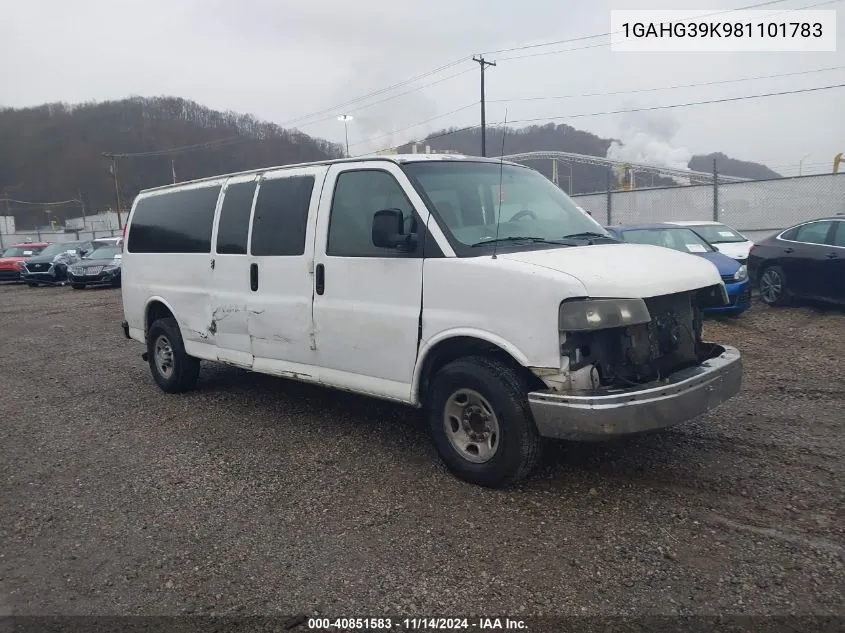 2008 Chevrolet Express Ls VIN: 1GAHG39K981101783 Lot: 40851583