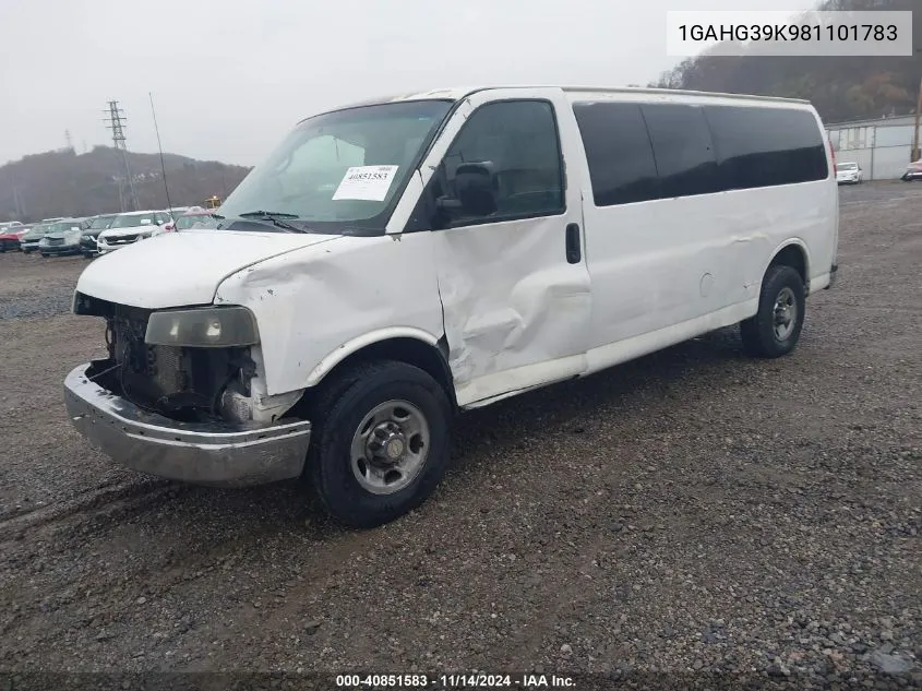 2008 Chevrolet Express Ls VIN: 1GAHG39K981101783 Lot: 40851583