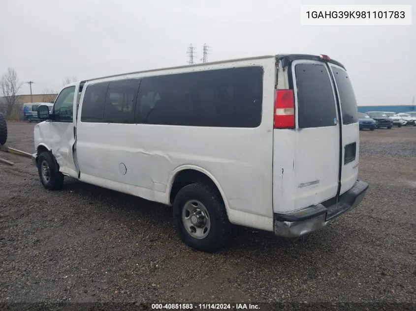 2008 Chevrolet Express Ls VIN: 1GAHG39K981101783 Lot: 40851583