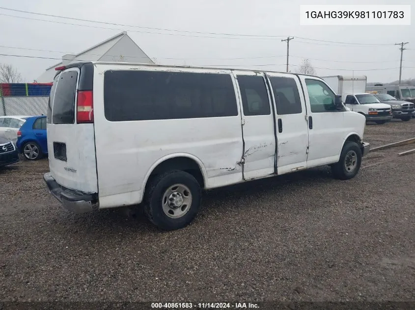 2008 Chevrolet Express Ls VIN: 1GAHG39K981101783 Lot: 40851583