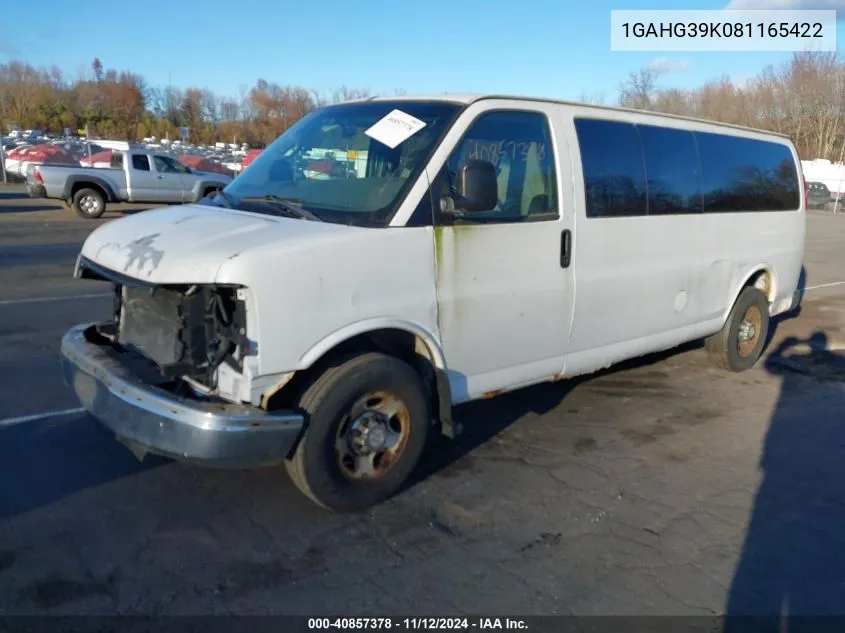 2008 Chevrolet Express Ls VIN: 1GAHG39K081165422 Lot: 40857378