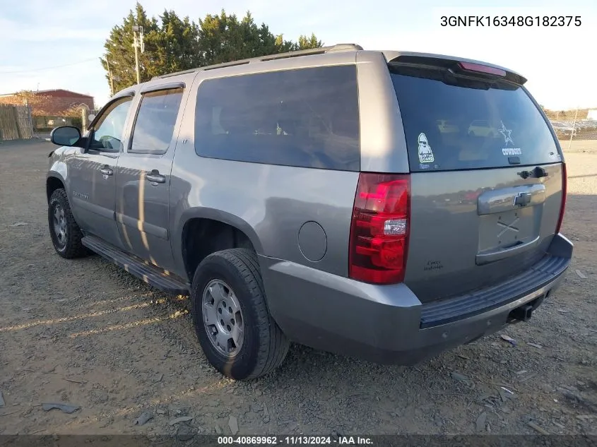 2008 Chevrolet Suburban 1500 Lt VIN: 3GNFK16348G182375 Lot: 40869962