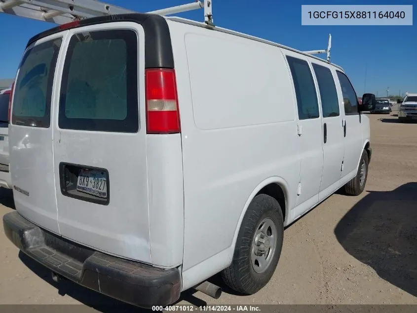 1GCFG15X881164040 2008 Chevrolet Express Work Van