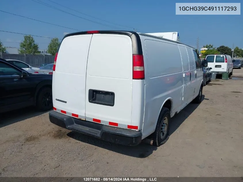 2009 Chevrolet Express Cargo Van VIN: 1GCHG39C491117293 Lot: 12071682