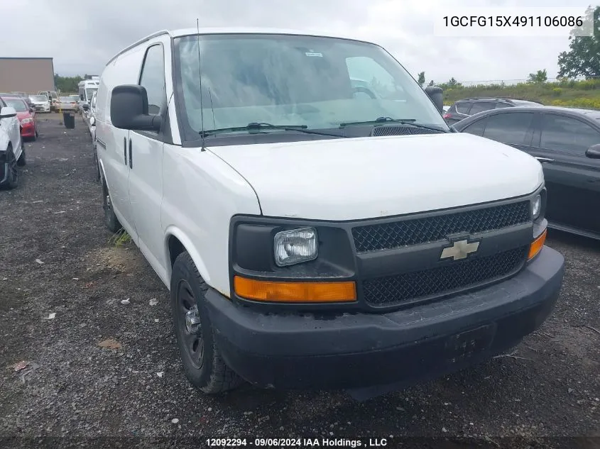 2009 Chevrolet Express Cargo VIN: 1GCFG15X491106086 Lot: 12092294