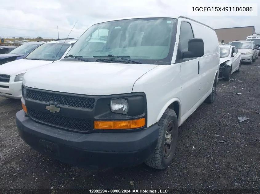 2009 Chevrolet Express Cargo VIN: 1GCFG15X491106086 Lot: 12092294