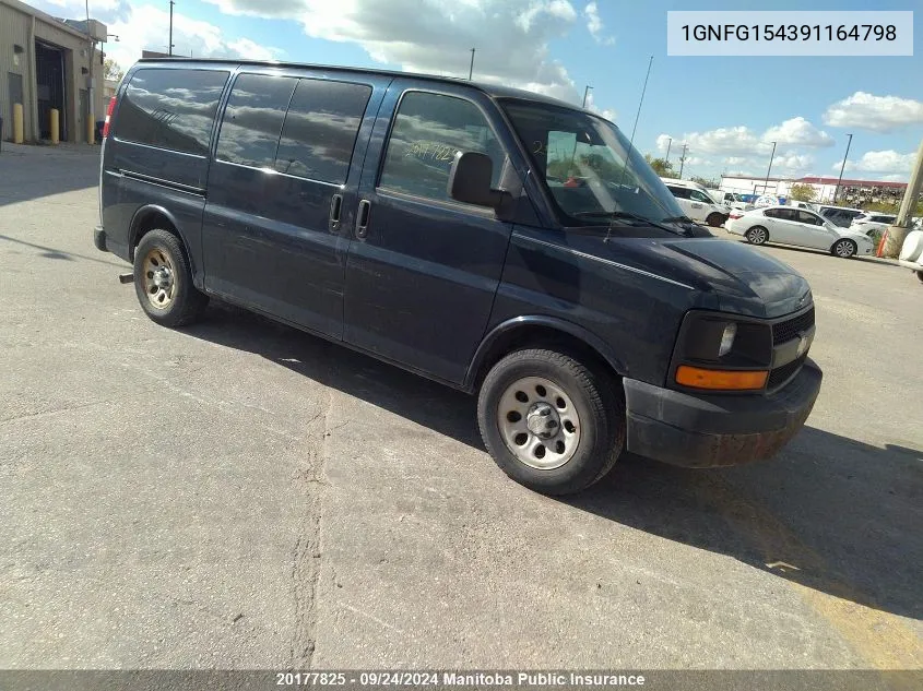 2009 Chevrolet Express 1500 Ls VIN: 1GNFG154391164798 Lot: 20177825