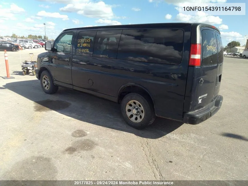 2009 Chevrolet Express 1500 Ls VIN: 1GNFG154391164798 Lot: 20177825