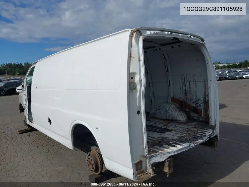 1GCGG29C891105928 2009 Chevrolet Express 2500 Work Van