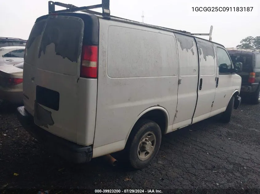 2009 Chevrolet Express 2500 Work Van VIN: 1GCGG25C091183187 Lot: 39923200