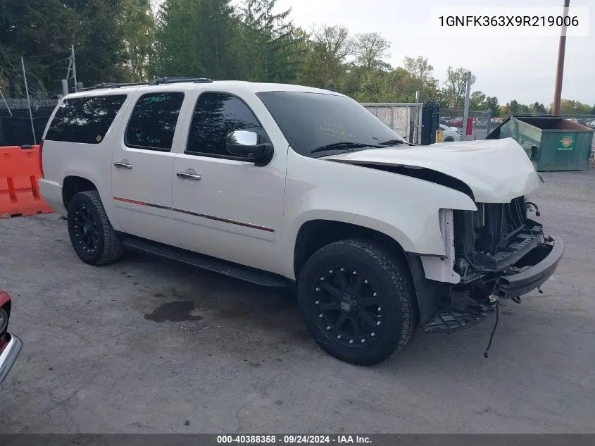 2009 Chevrolet Suburban 1500 K1500 Ltz VIN: 1GNFK363X9R219006 Lot: 40388358