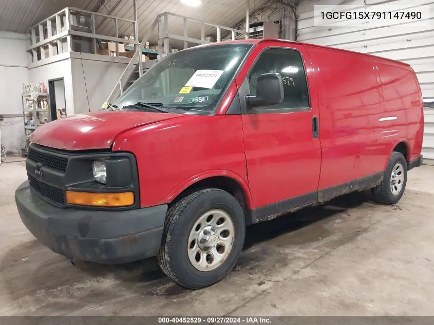 2009 Chevrolet Express 1500 Work Van VIN: 1GCFG15X791147490 Lot: 40452529