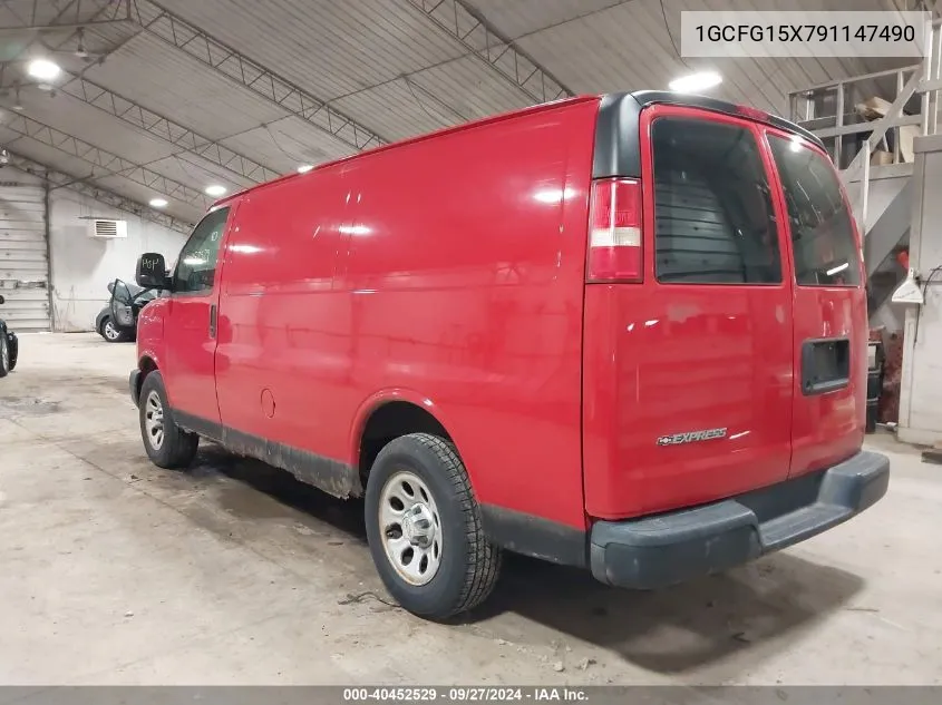 2009 Chevrolet Express 1500 Work Van VIN: 1GCFG15X791147490 Lot: 40452529