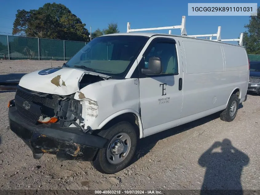 2009 Chevrolet Express G2500 VIN: 1GCGG29K891101031 Lot: 40503218